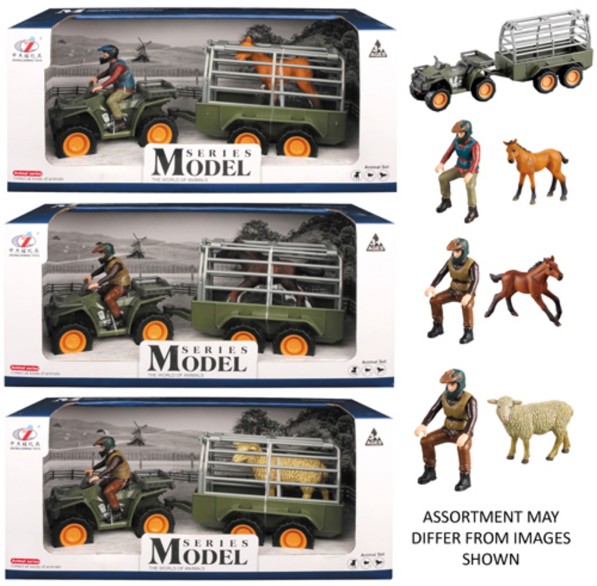 Picture of Farm Animals Vehicle & Trailer with Horse & Figure assorted