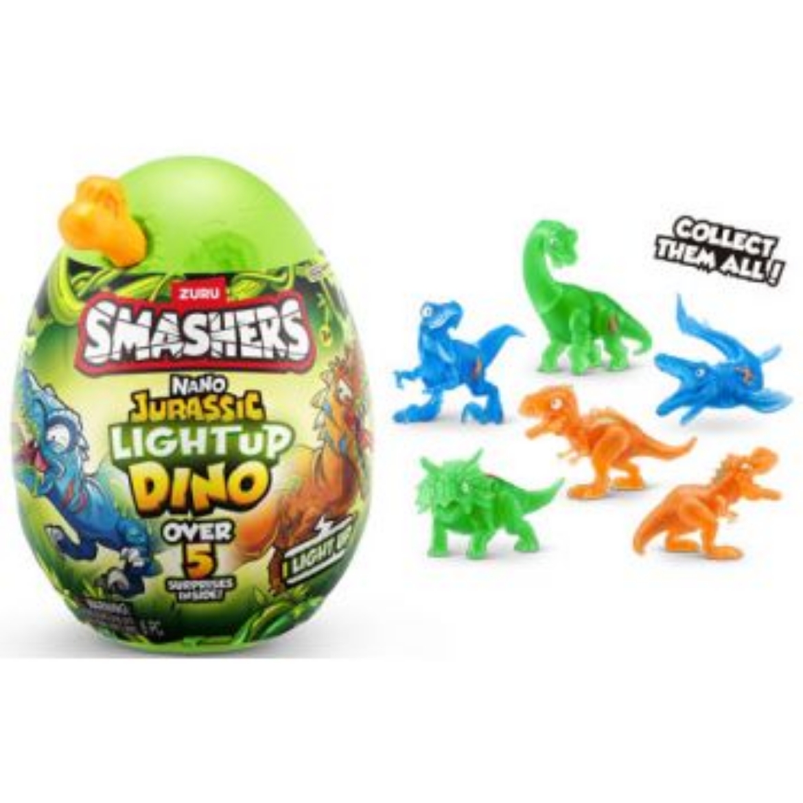 Picture of ZURU Smashers Jurassic Light-Up Nano Egg  ( ONLY SOLD in Display of 8 )