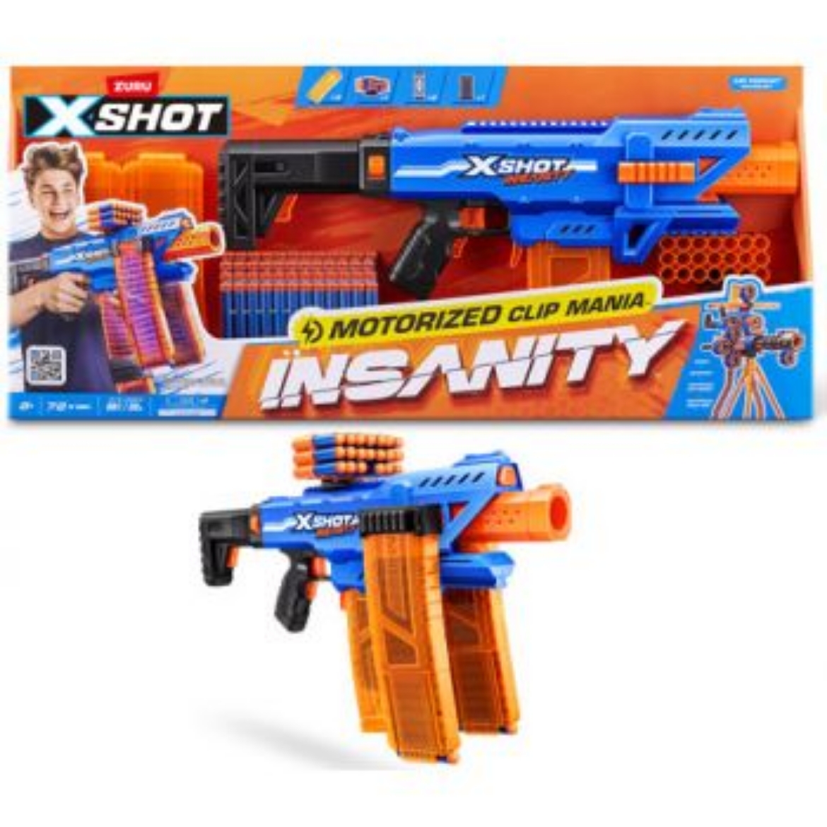 Picture of Zuru XSHOT Insanity Motorised Clip Blaster with 72 Darts