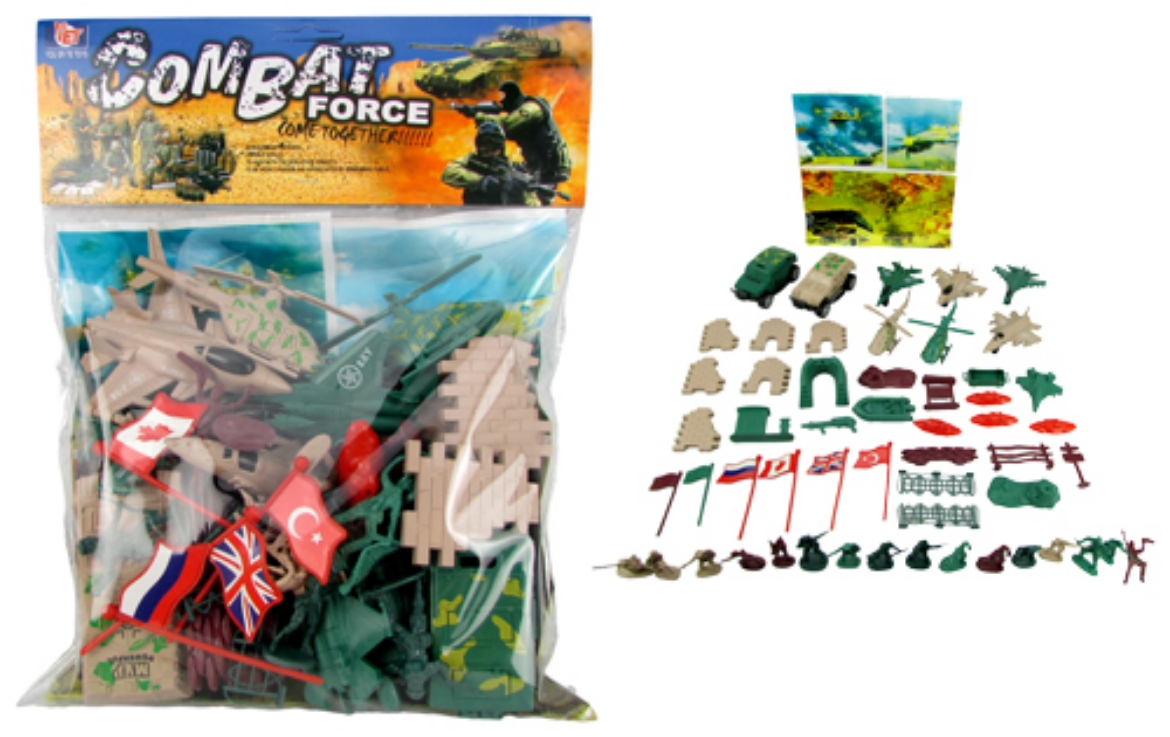 Picture of Military Figures with Playmat & Accessories 55pcs