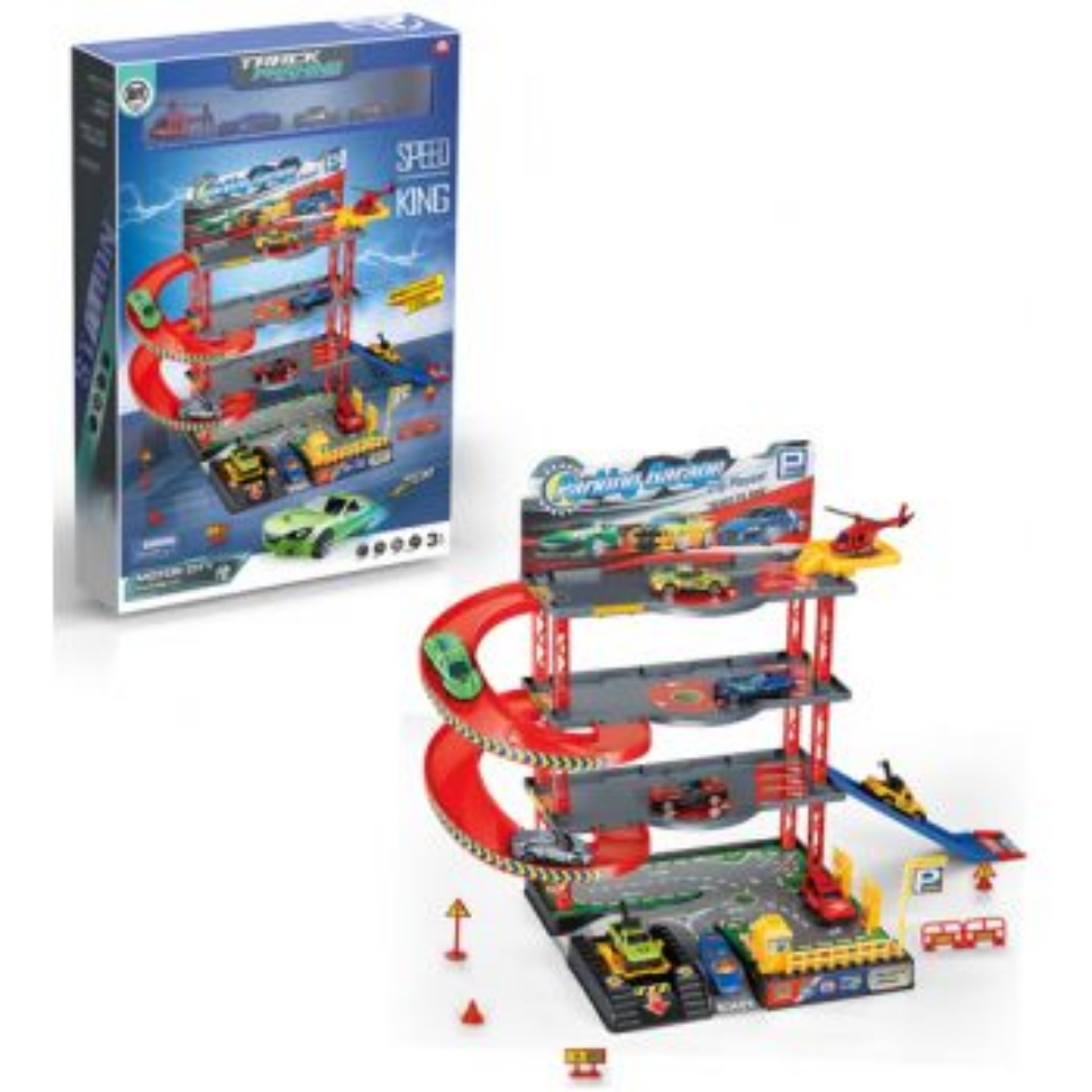 Picture of Parking Garage 4 Levels with Vehicles