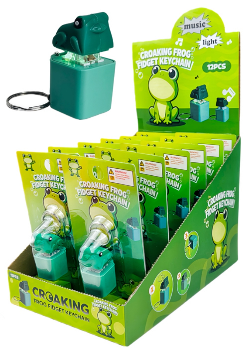 Picture of Croaking Frog Fidget Keychain ( ONLY SOLD in Display of 12 )