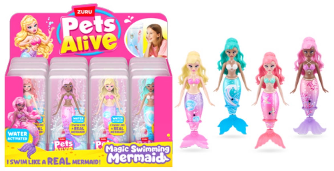 Picture of ZURU Pet's Alive Swimming Mermaid Series 1 assorted ( ONLY SOLD in Display of 12 )