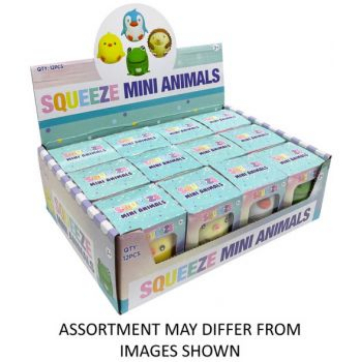 Picture of Squeeze Mini Animals assorted ( ONLY SOLD in Display of 12 )