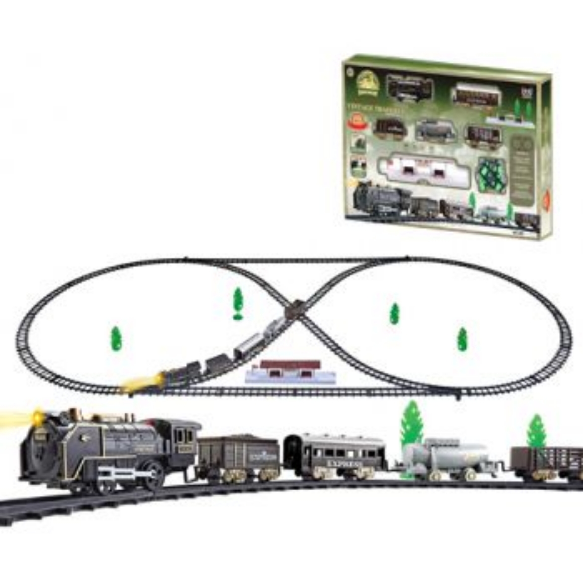 Picture of Vintage Train Set Electric 39pc with Lights & Sounds