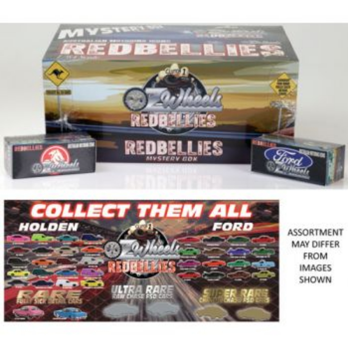 Picture of Oz Wheels 1:64 RedBellies Mystery Boxes assorted ( ONLY SOLD in Display of 36 )