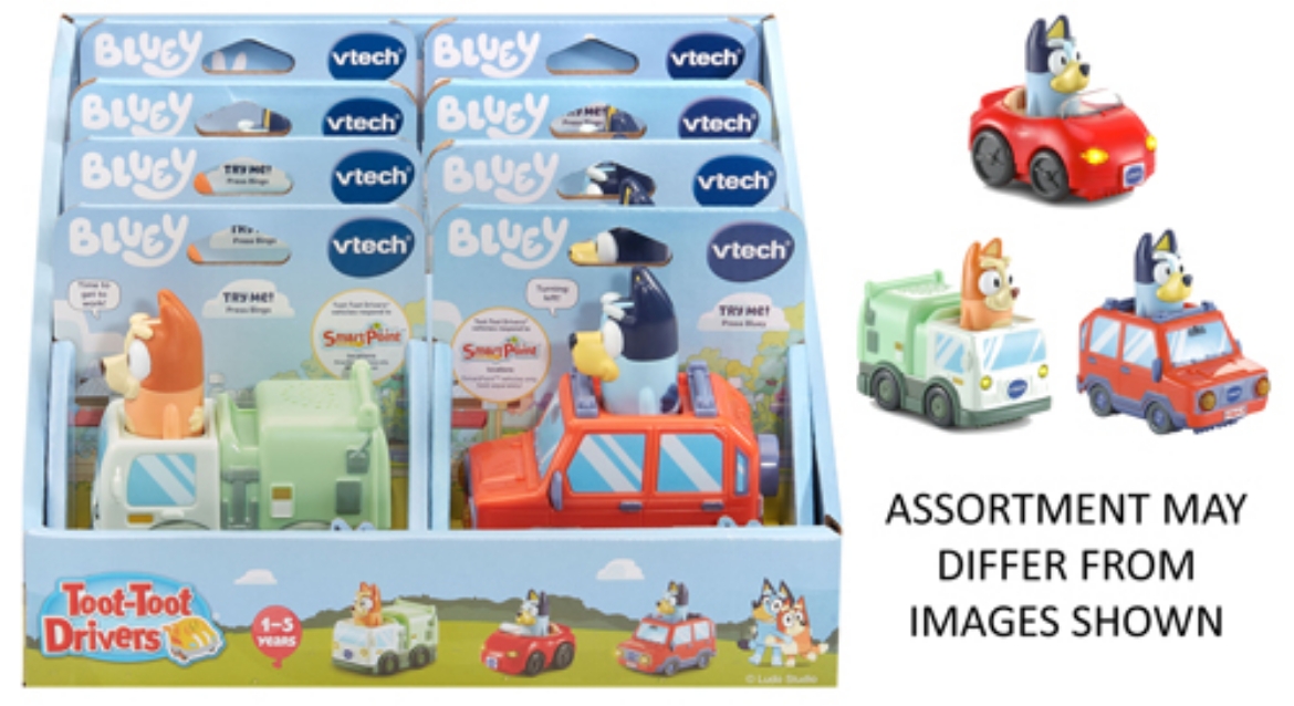 Picture of VTech Toot-Toot Drivers Bluey assorted ( ONLY SOLD in Carton of 8 )