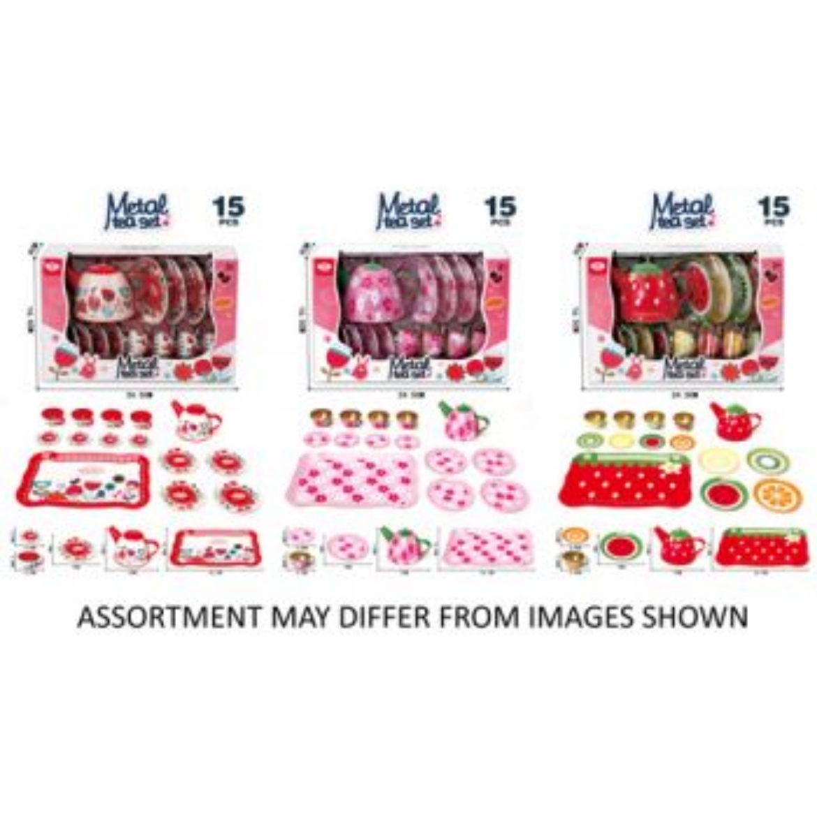 Picture of Metal Tea Set 15pc assorted