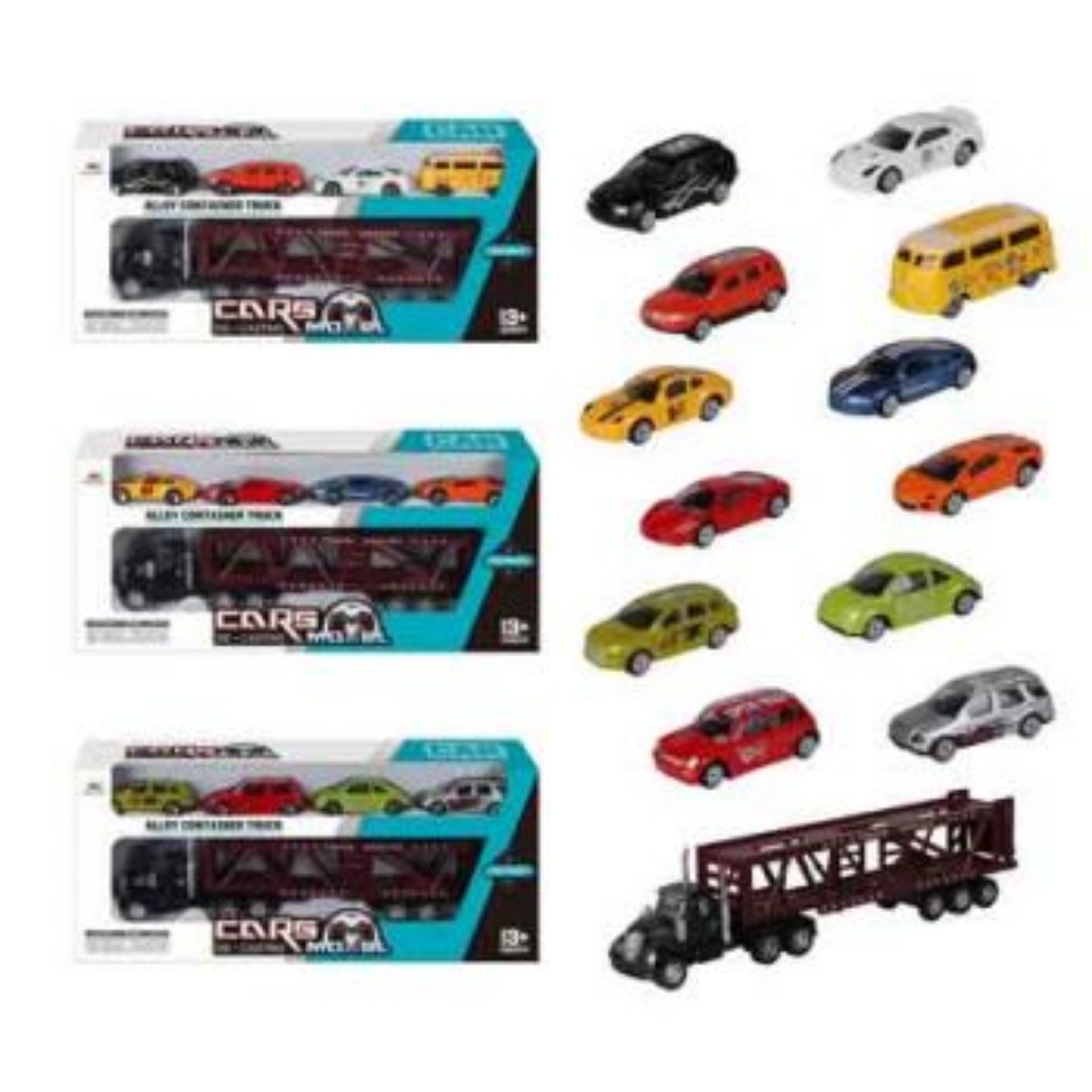 Picture of Car Carrier with 4 Diecast Cars assorted