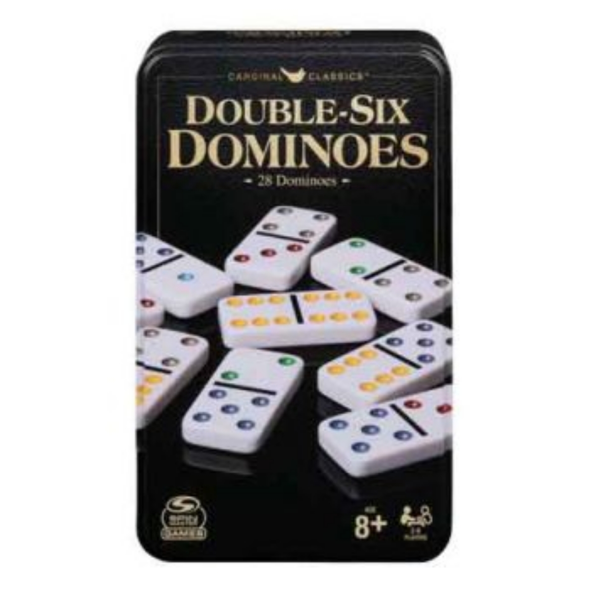 Picture of Classic Double 6 Coloured Dominoes in Tin