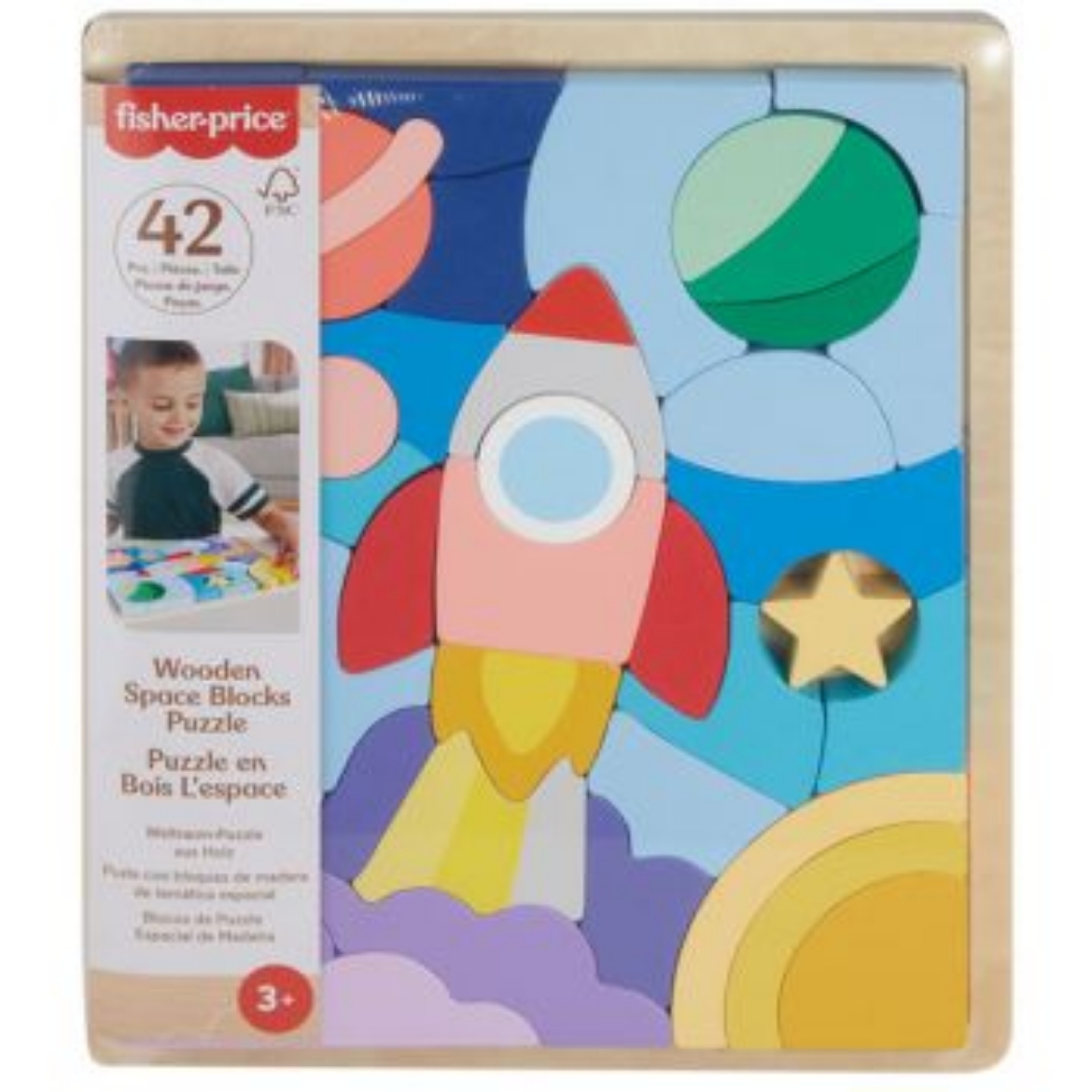 Picture of Fisher Price Wooden Space Puzzle Blocks