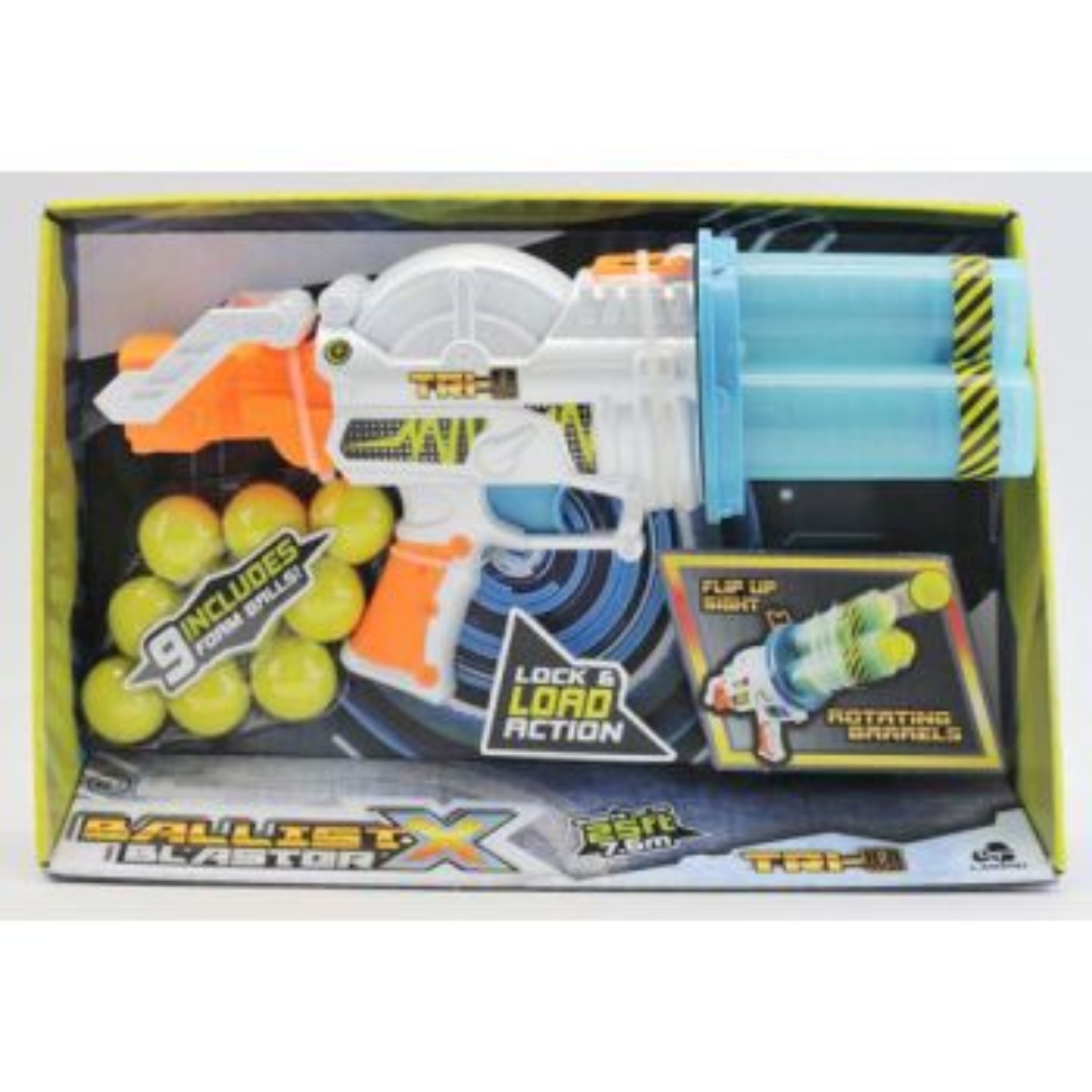 Picture of Ballist-X Tri-Blaster with Rotating Barrels includes 9 Balls