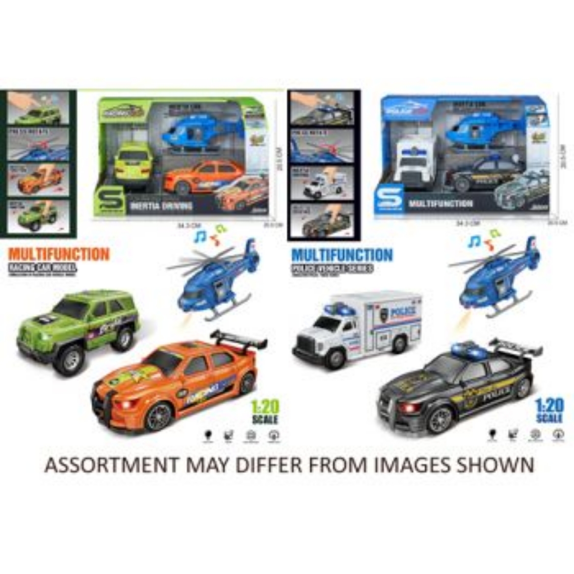 Picture of Vehicle 1:20 3Pk Set with Lights & Sounds assorted