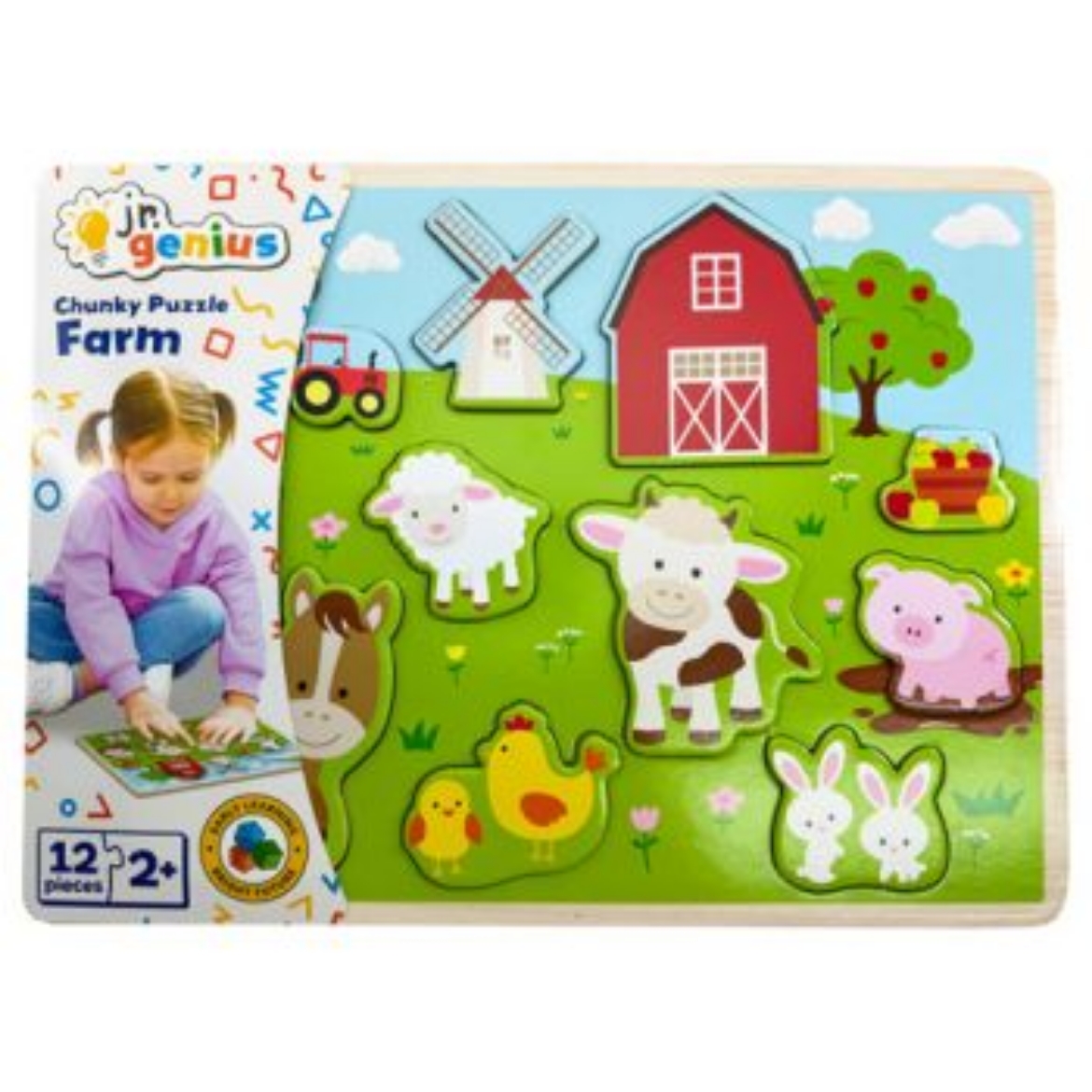 Picture of Jr.Genius Chunky Puzzle - Farm 12pce