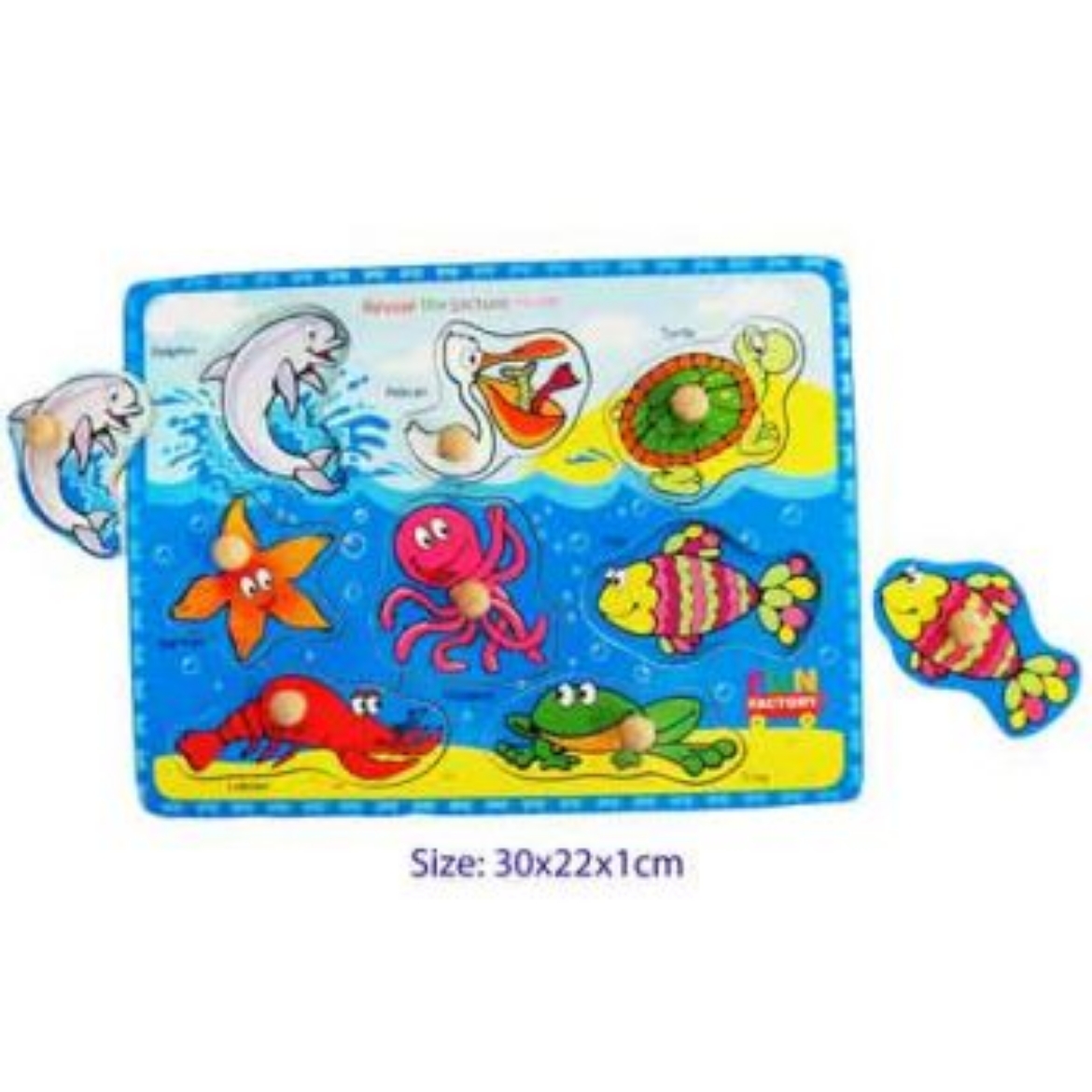 Picture of Fun Factory Wooden Puzzle with Knobs - Sea Animals