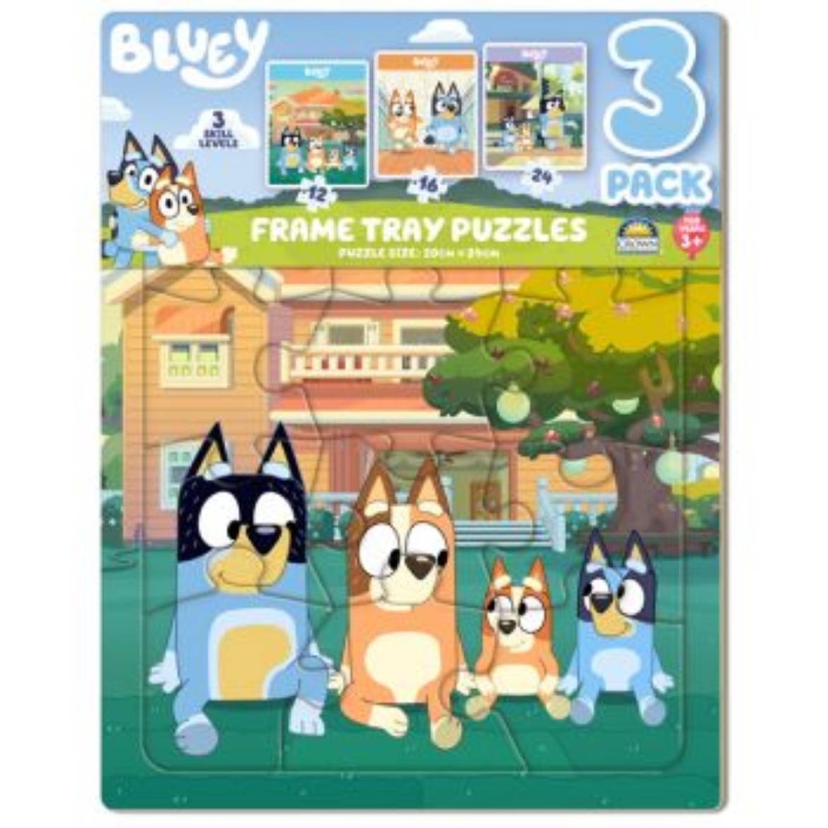 Picture of Bluey 3 Pack Frame Tray Puzzles