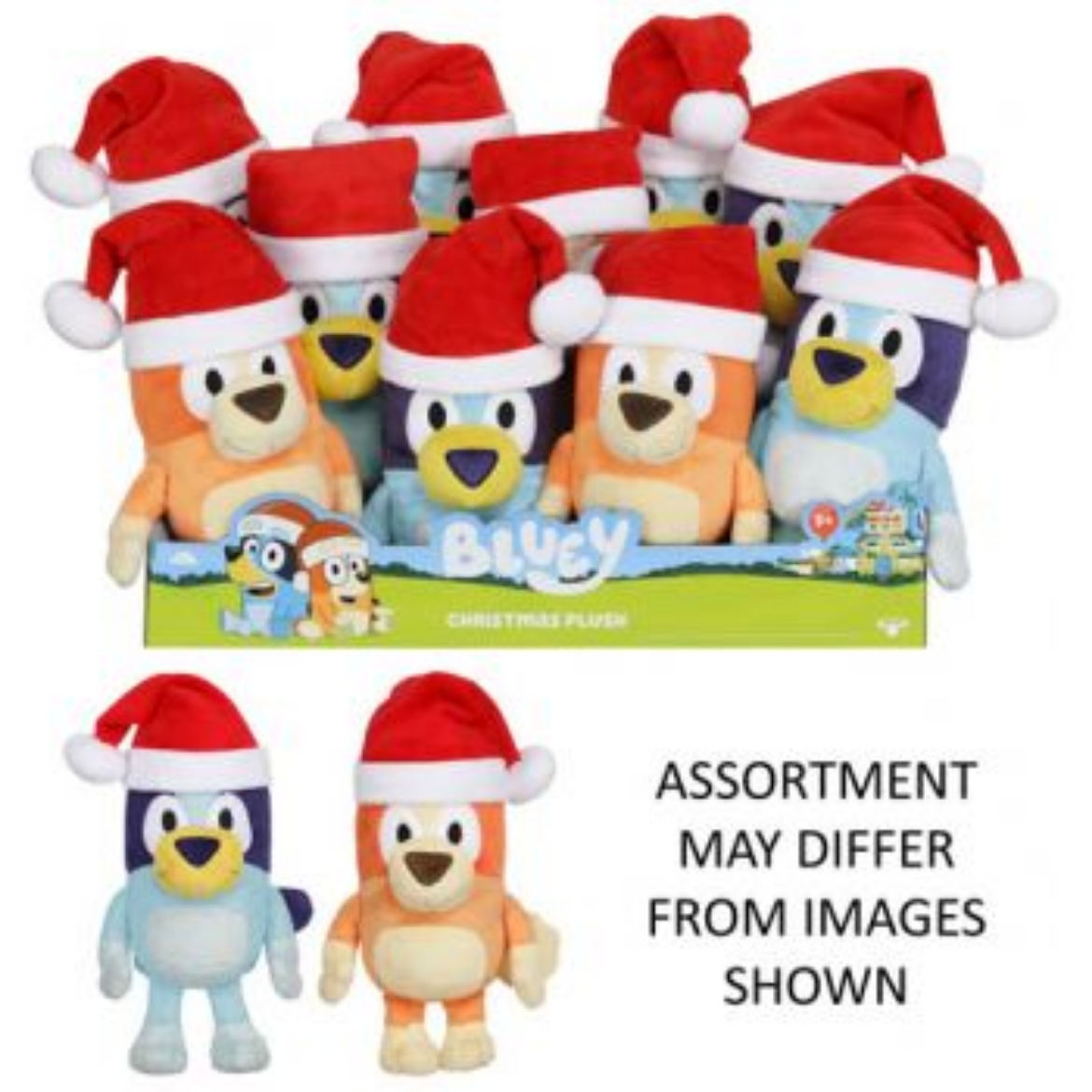 Picture of Bluey Plush Single Pack assorted - Seasonal ( ONLY SOLD in Display of 10 )