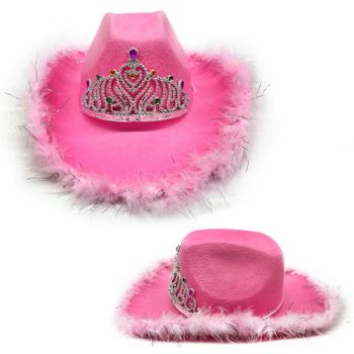 Picture of Cowboy Hat Pink Feather
