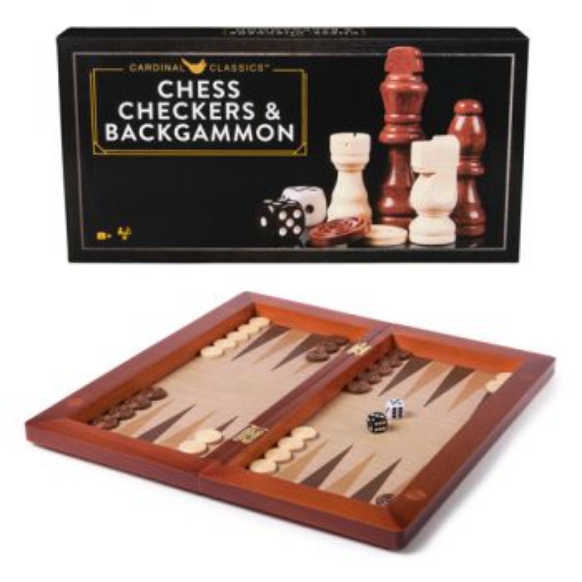 Picture of Classic Games Deluxe Backgammon, Chess & Checkers