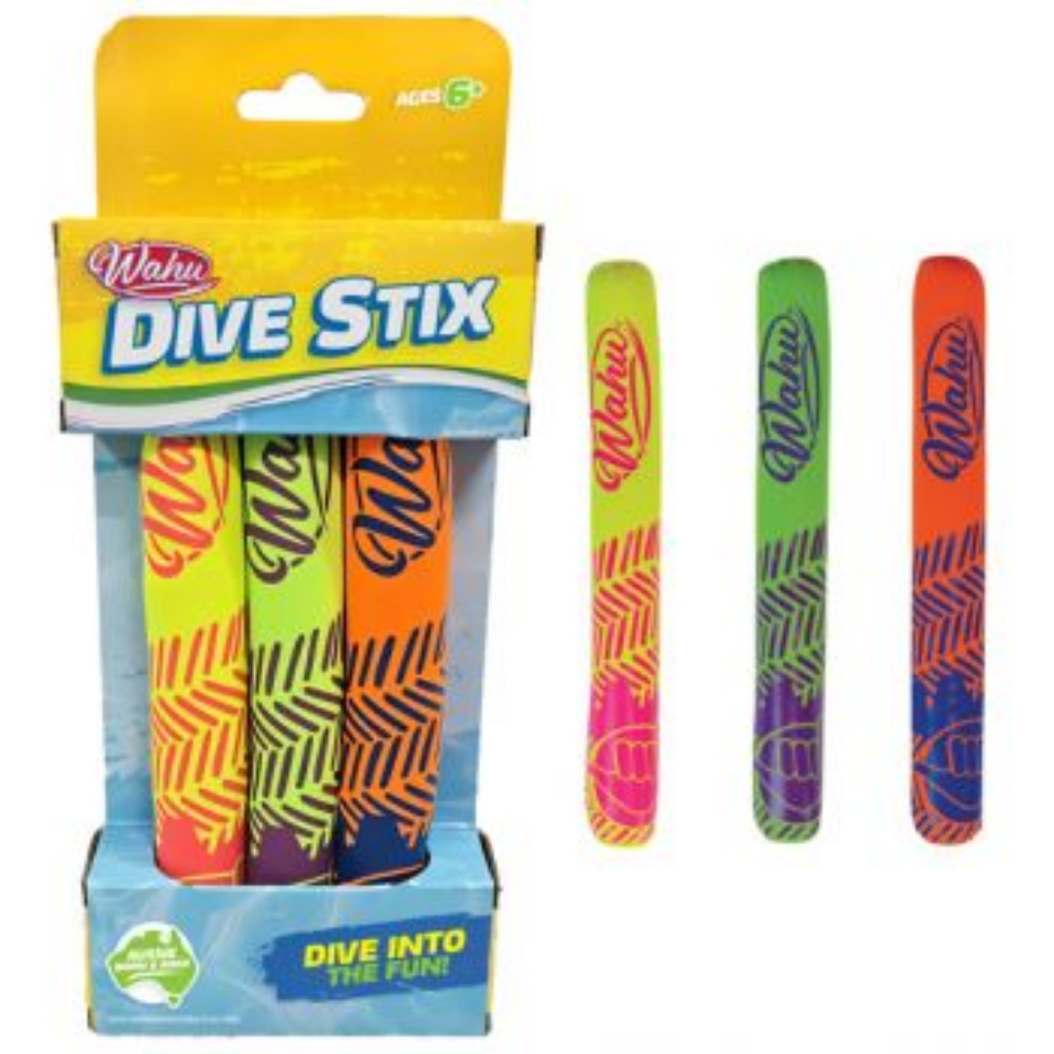 Picture of Wahu Pool Party Dive Stix 3pk REFRESH