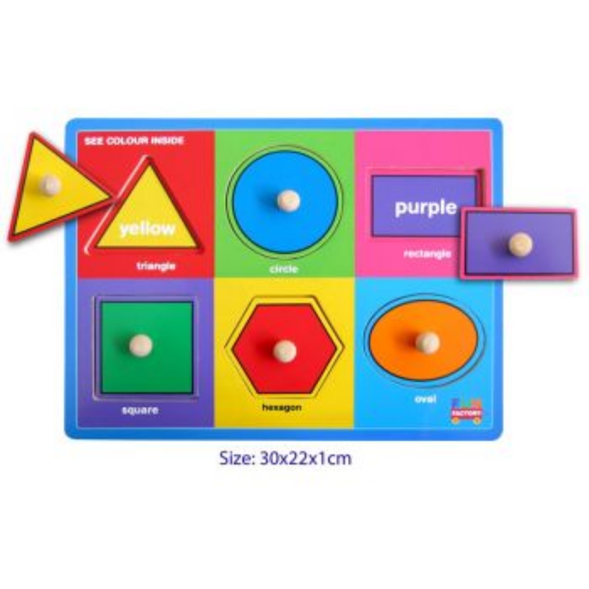 Picture of Fun Factory Wooden Puzzle with Knobs - Shapes