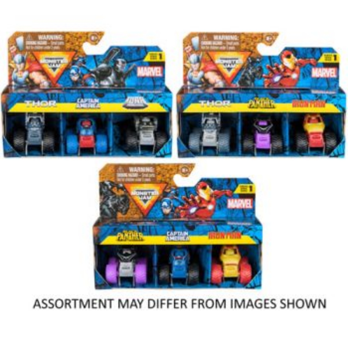 Picture of Monster Jam Mini's Marvel 3 Pack Bundle