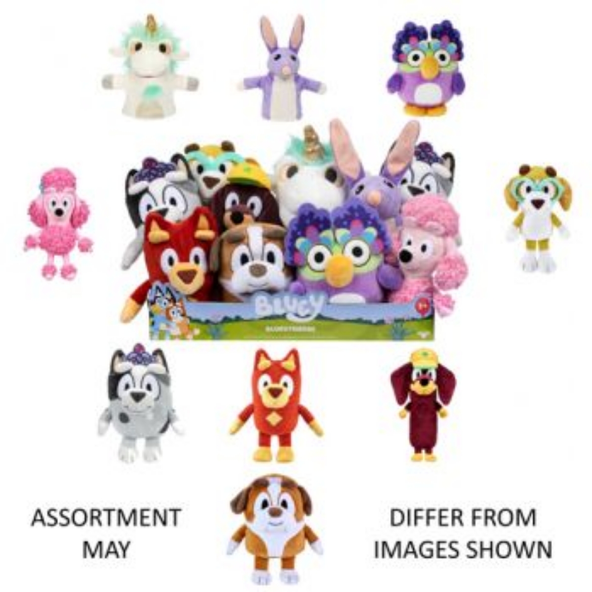 Picture of Bluey S13 Single Plush assorted - Friends ( ONLY SOLD in Carton of 10 )