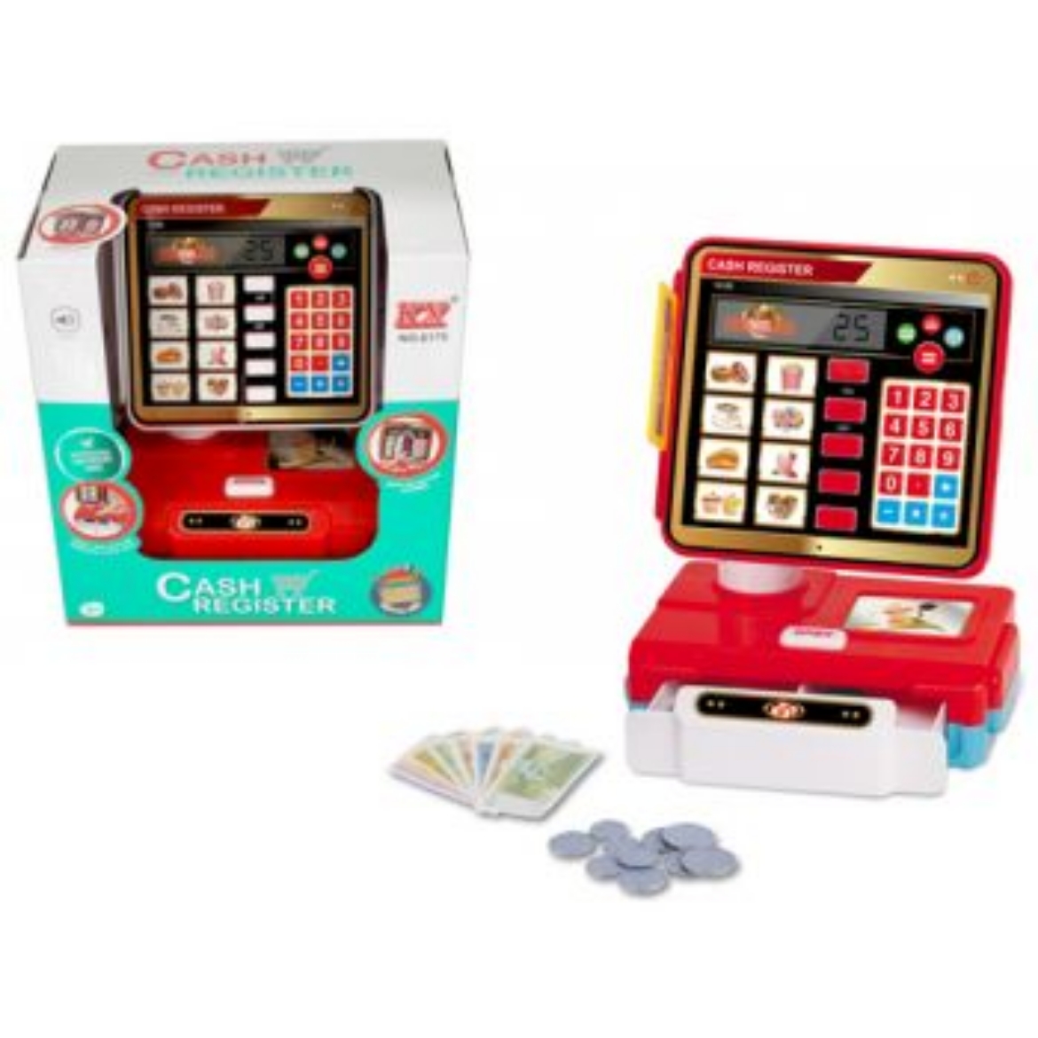 Picture of Cash Register with Money Electronic