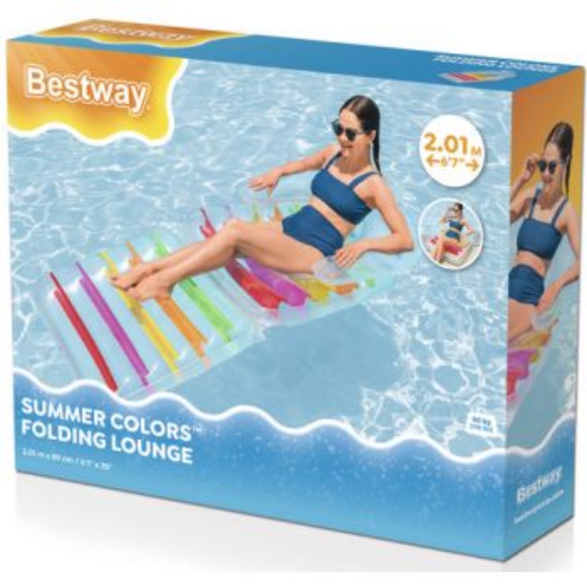 Picture of Summer Colours Folding Lounge ( was RRP $39.99 )