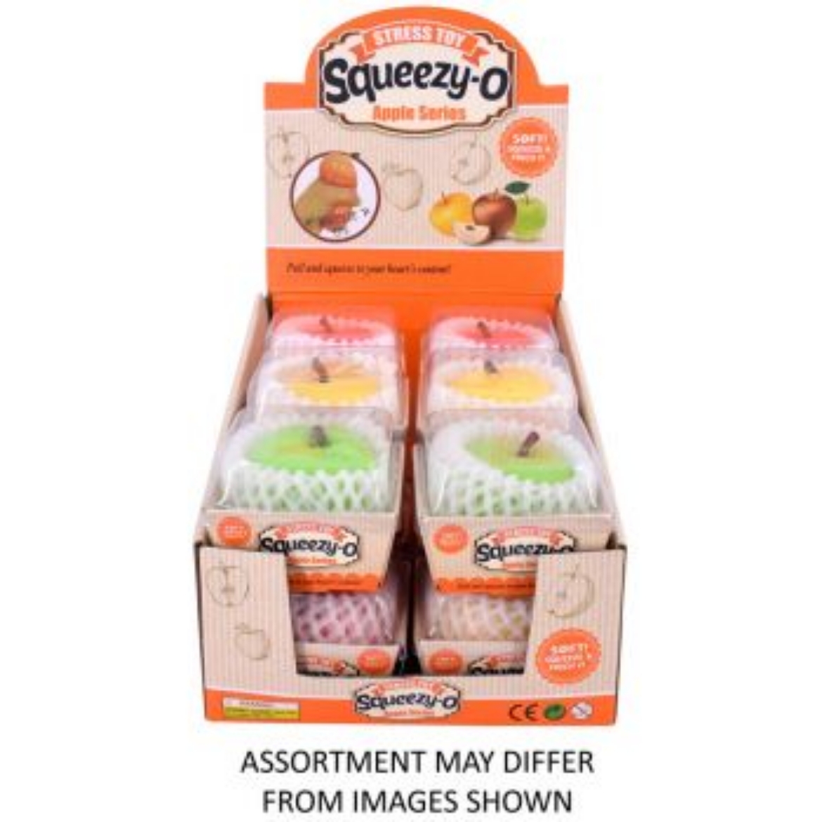 Picture of Squeeze Apple 6cm assorted ( ONLY SOLD in Display of 12  )