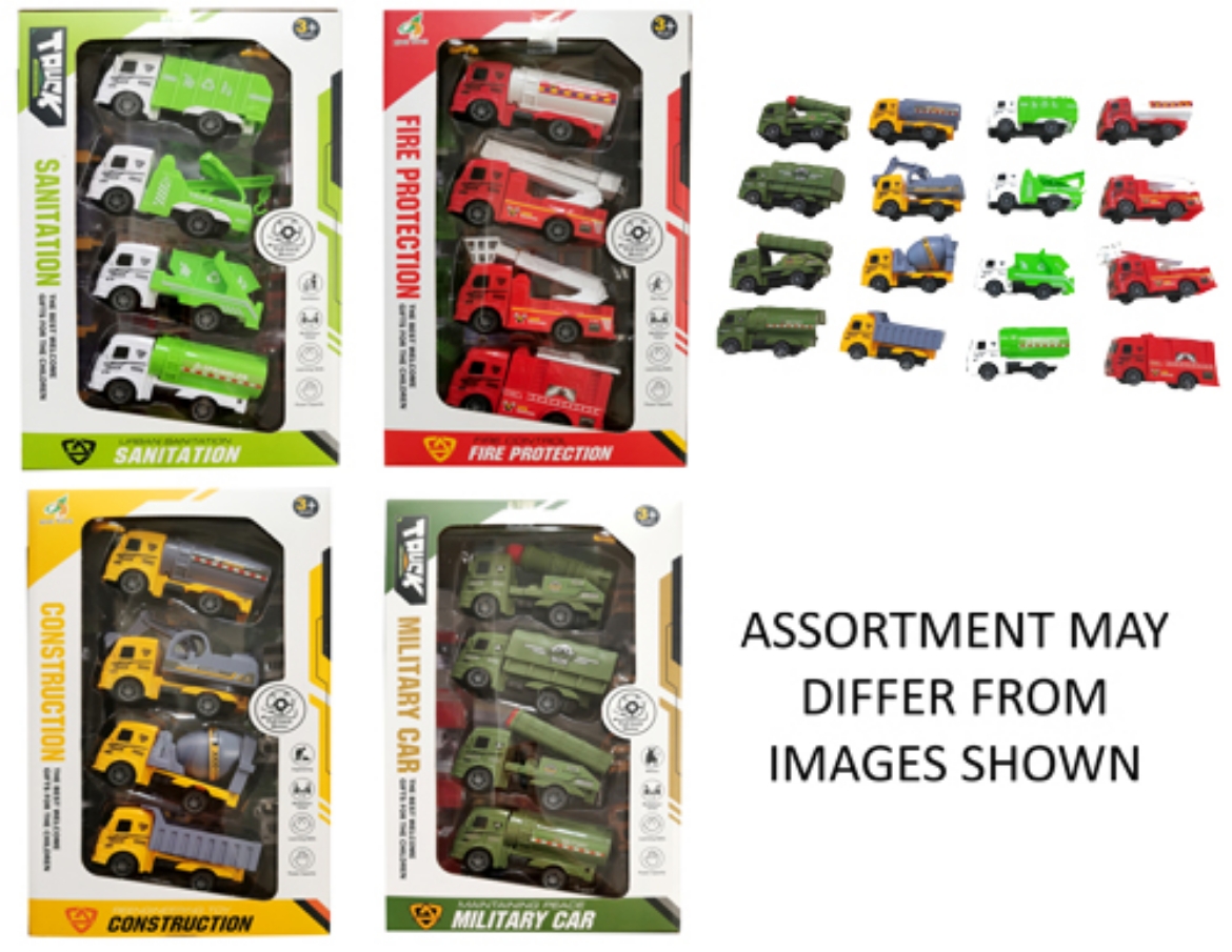 Picture of 16pc Pull Back Emergency Vehicles assorted