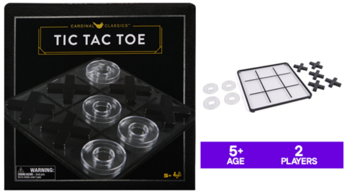 Picture of Classic Games Glass Board Tic Tac Toe Game