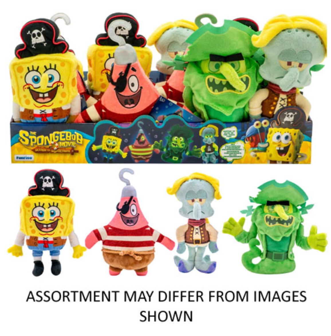 Picture of SpongeBob Squarepants 8" Bikini Bottom Glow Plush assorted ( ONLY SOLD in Display of 12 ) - MOVIE