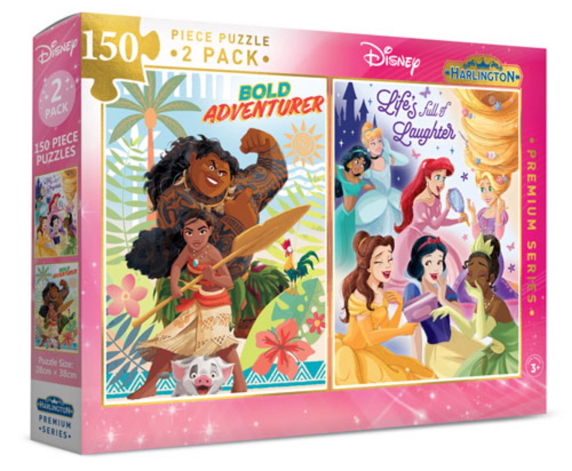 Picture of Disney Princess Harlington Premium 150pce Kids Puzzle 2 Pack