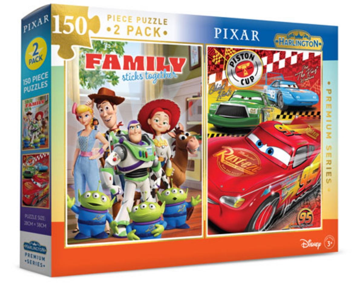Picture of Disney Pixar Harlington Premium 150pce Kids Puzzle 2 Pack