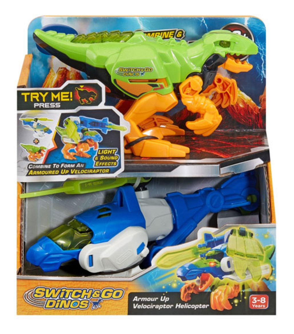 Picture of Vtech Switch & Go Dinos Power Up Velociraptor Helicopter