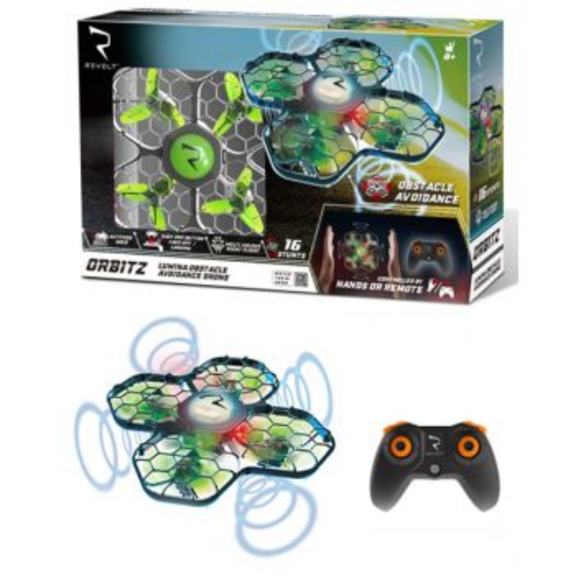 Picture of Revolt Radio Control Orbitz Lumina Obstacle Advance Drone with 16 Stunts