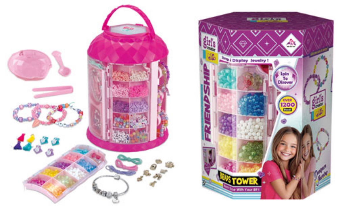 Picture of Bead Tower and Bracelet Storage Case Over 1,200 Beads and Accessories
