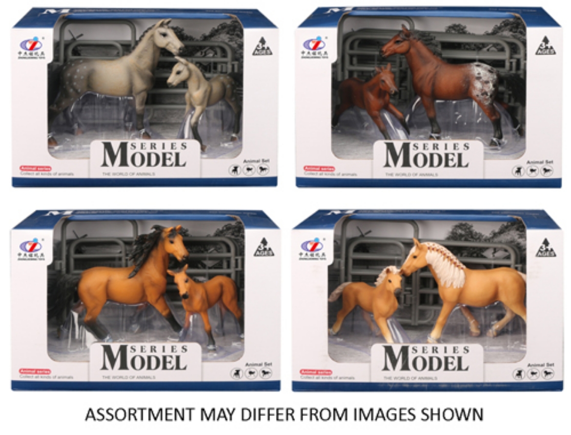 Picture of Farm Animals Horse and Foal Set with Accessories 4 asstorted
