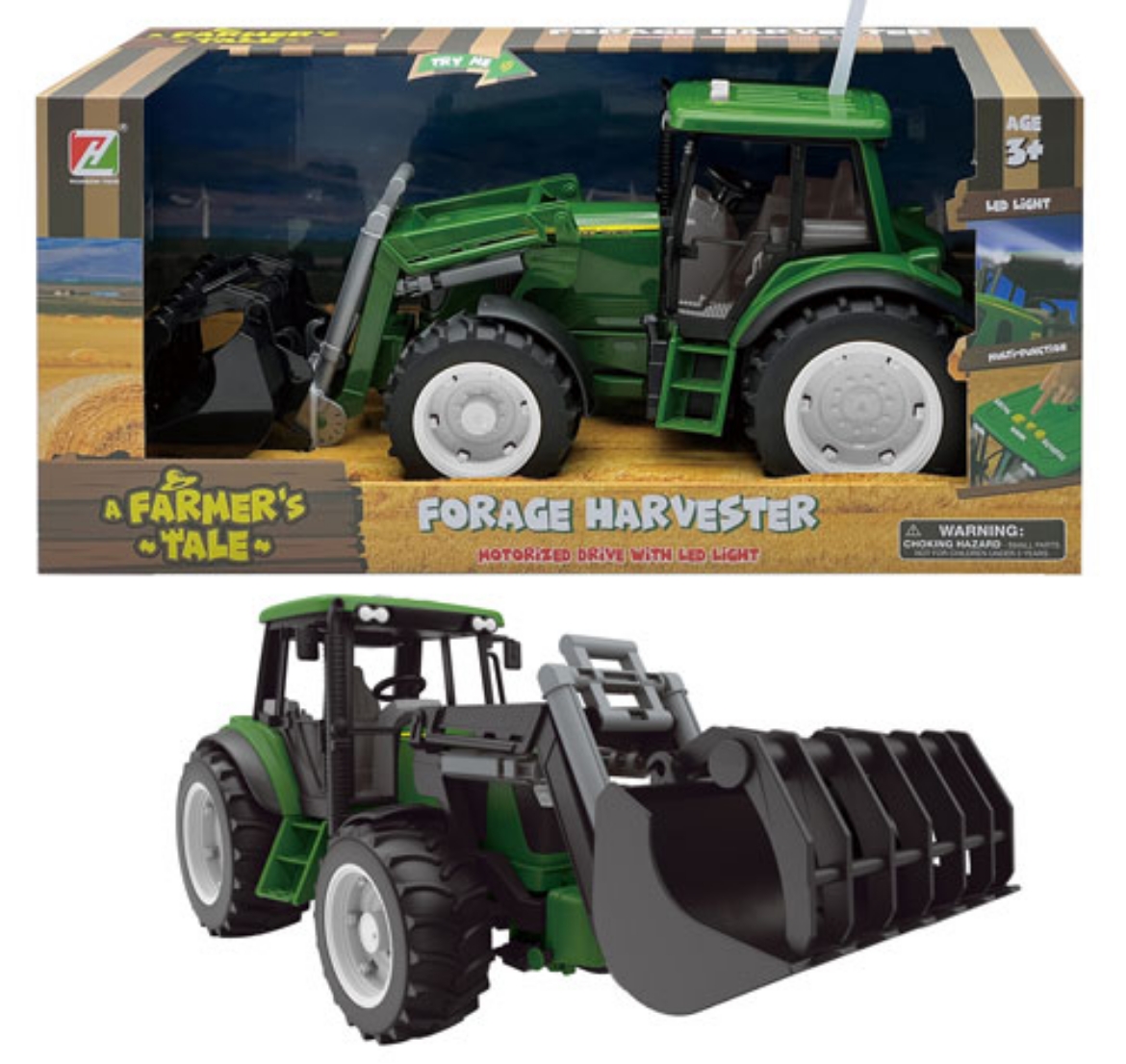 Picture of Farm Tractor 1:16 Friction with Light and Sound and Accessories 39cm