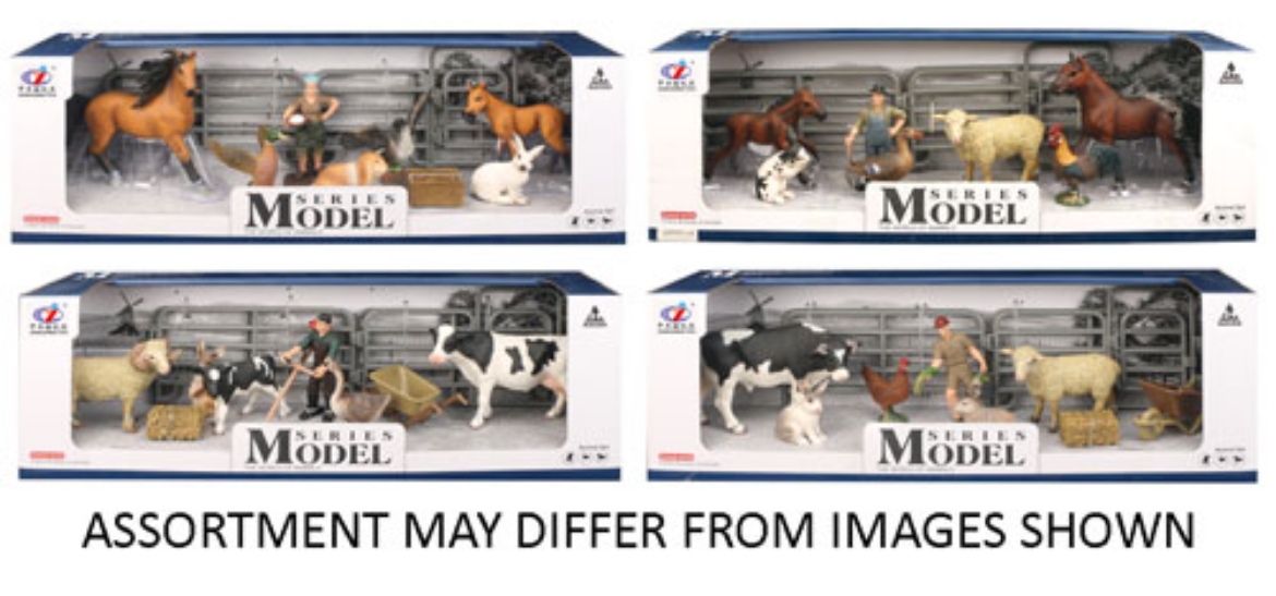 Picture of Farm Animals Various with Figure and Accessories 4 assorted