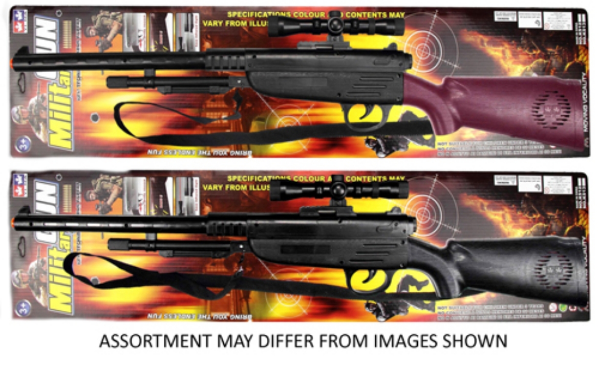 Picture of Military Rifle with Scope and Pop Sound 2 assorted
