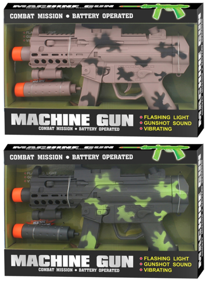 Picture of Military Vibrating Machine Gun with Light and Sound and Silencer