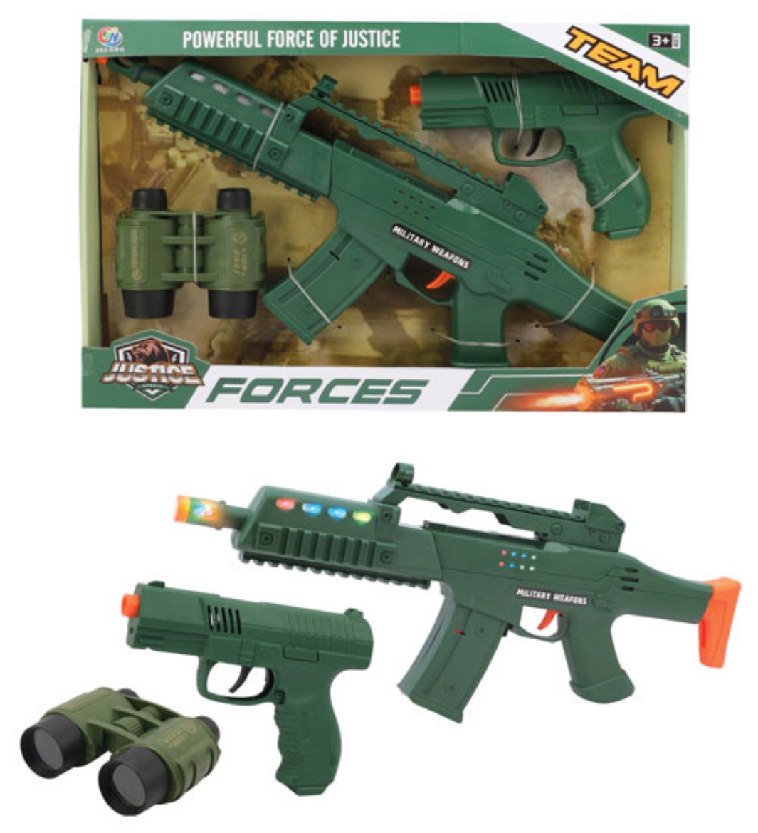 Picture of Military Machine Gun -  Pistol and Binoculars with Light and Sound