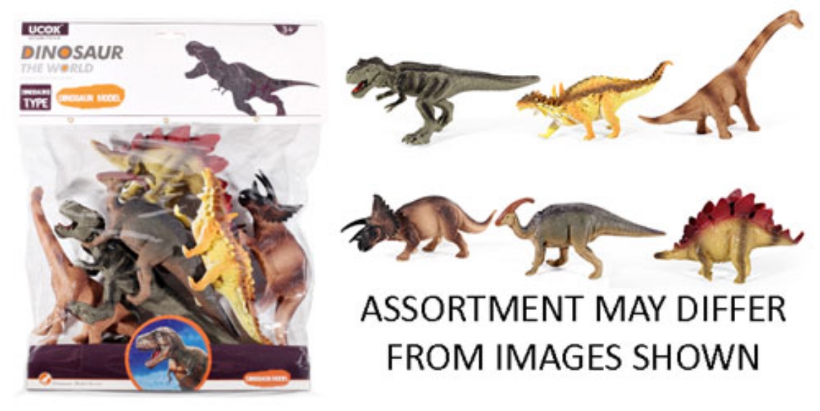 Picture of Dinosaurs 20cm assorted in Poly Bag 6pc