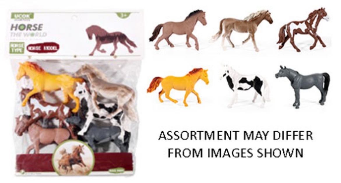 Picture of Horses 13cm assorted in Poly Bag 6pc