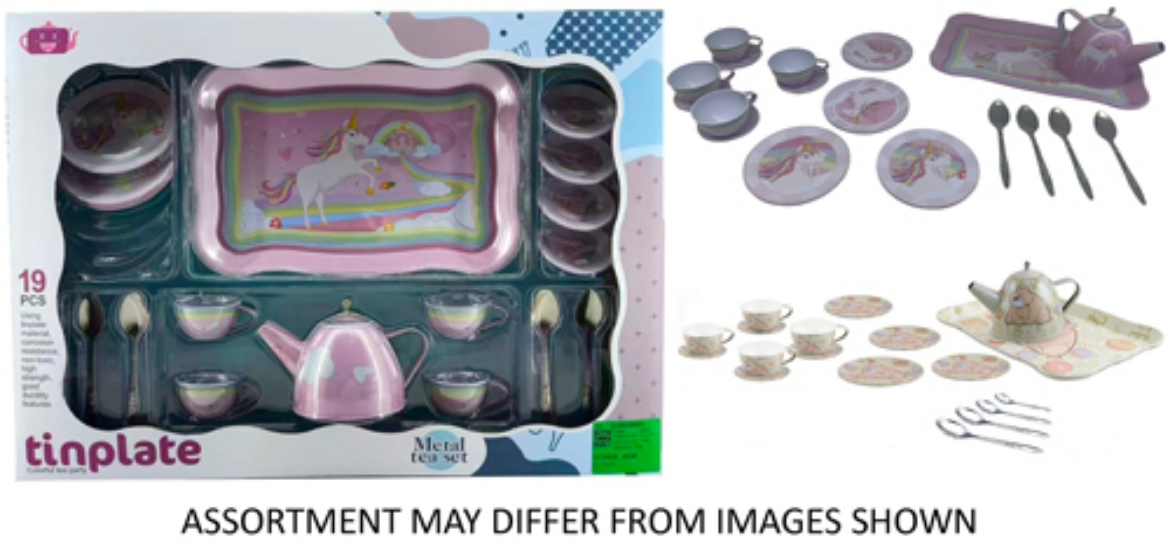 Picture of Tea Set 19pc Tinplate Metal 2 assorted
