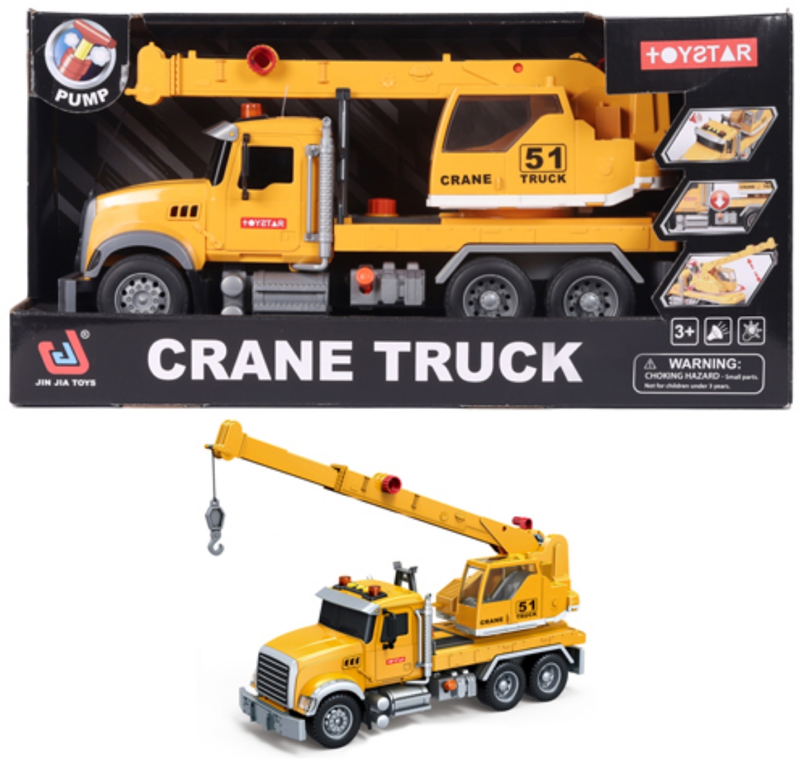 Picture of Crane Truck Pump Up Action 33cm Friction with Light and Sound