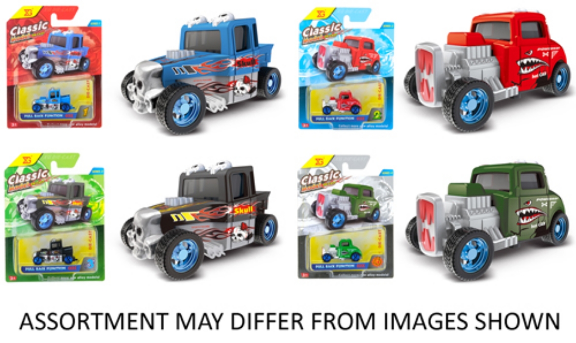 Picture of Cartoon Die Cast Pull Back Hot Rods assorted (ONLY SOLD in carton of 24 )