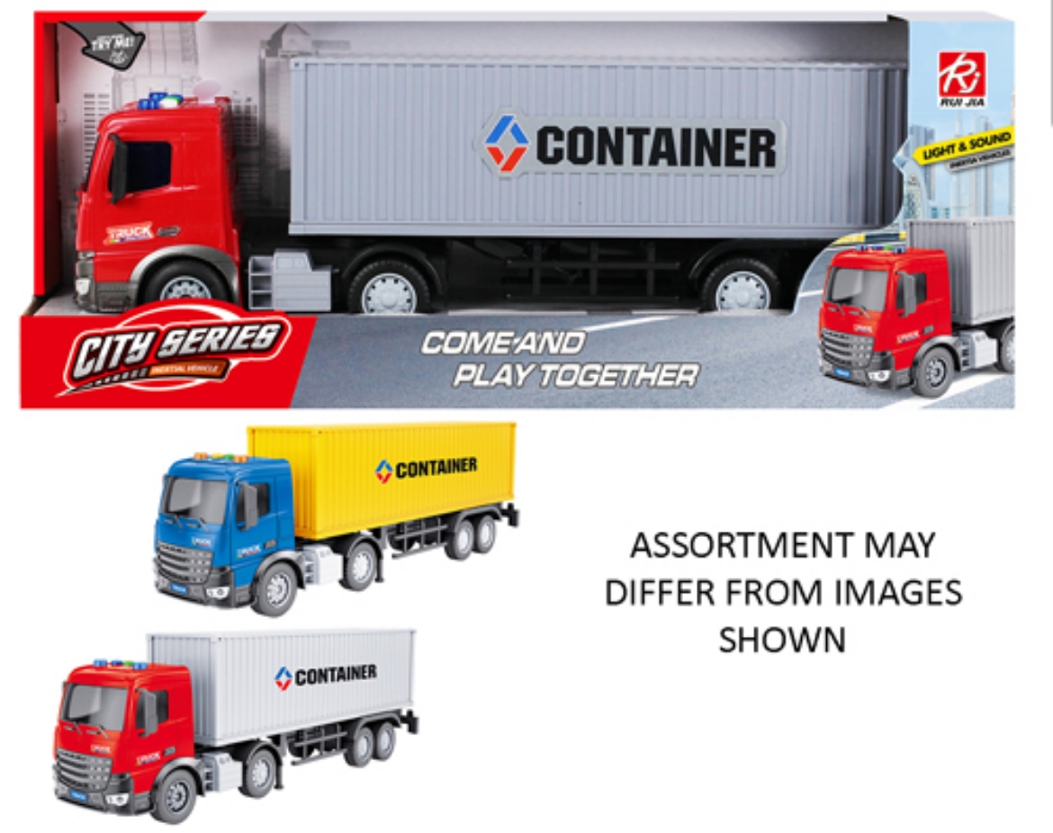 Picture of Container Truck Friction 38cm with Light and Sound 2 assorted